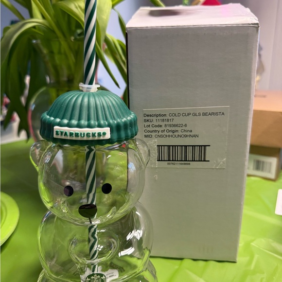 Starbucks Clear Bear Tumbler with Green Cap - Picture 3 of 6